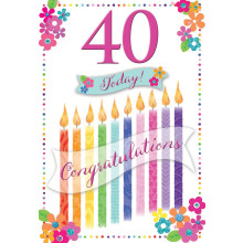 Greetings Cards 40th Female