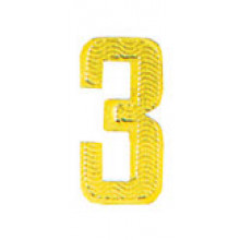 Roman Labels Gold Numerals No.3