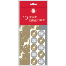 10 Sheet Stag & Silver Tissue