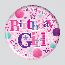 Birthday Girl 150mm Large Badge