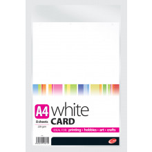 A4 White Card 8 Sheets 220gsm