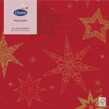 Star Stories Red Napkins 33cm