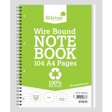A4 Recycled Twinwire Notebook Feint 104p
