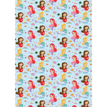 Flat Gift Wrap Mermaids GW2545