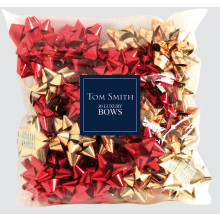 Bag 30 Luxury Bows Red/Gold