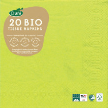 Duni Bio Kiwi Green Napkins 33cm 3Pl 20s