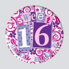 Age 16 Female 150mm Large Badge