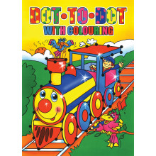 Dot To Dot Colouring Book A4 64pg 4 Asst