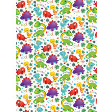 Flat Gift Wrap Juvenile Dinosaurs GW2613