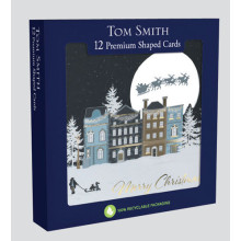 12 Shaped Midnight Scene Cards
