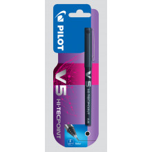 V5 Hi-Tecpoint Pens Black Carded