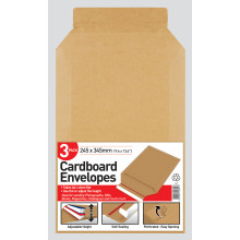 Pack 3 Cardboard Envelopes 245x345mm