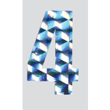Roman Labels Holographic Numerals No.4