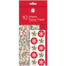 10 Sheet Foliage & Red Tissue