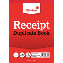 Silvine Duplicate Receipt Book (100pgs)