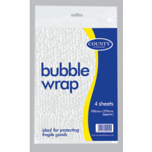 Bubble Wrap 4 Sheets 190x279mm