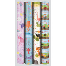 Gift Wrap Rolls Childrens 3m Asst