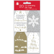 20 S/Adh Tags Mixed Metallics