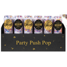 Foil Confetti Push Pop Assorted