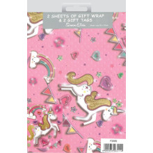 Flat Wrap & Tags Unicorns Juvenile F2555