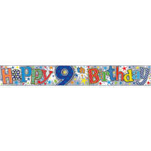 2.5m Party Banner Age 9 Boy