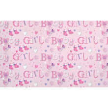 Flat Gift Wrap Baby Girl GW2595