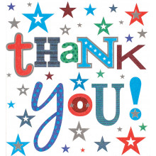 Twin Pack 8 Thank You Cards Stars TP507