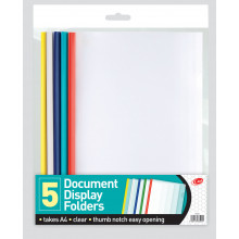 A4 Slide Binder Document Folders 5 Pack
