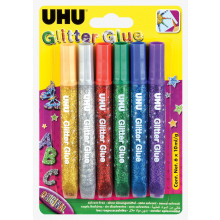 Uhu Glitter Glue 6x10g Assorted Tubes