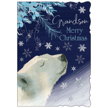 Grandson Cute 50 Xmas Card