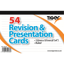 White Revision & Presentation Cards 6x4"