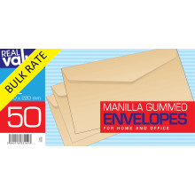S1208B R/V DL Gummed Manilla Envelopes