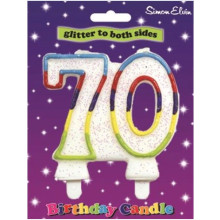 Simon Elvin Age 70 Milestone Candle