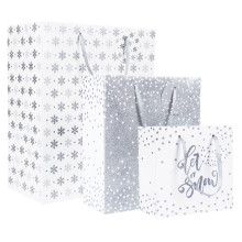 Pack 3 Silver Gift Bags