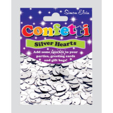 Confetti Silver Hearts CON811