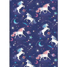 Flat Gift Wrap Female Unicorns GW2555