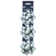 Card 3 Silver Glitter Bows 7.5cm