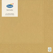 Gold Napkins 33cm 3 Ply 20's