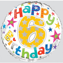Foil Balloon Age 6 Unisex