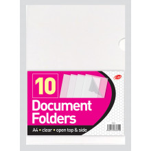 A4 Document Folders Open Top/Side 10s