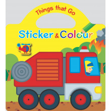 Things That Go Sticker & Colouring Book
