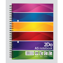 2Do A5 Twin Wire Notebook 200 Pages