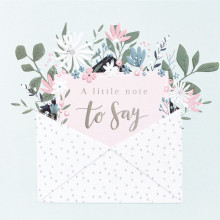 6 Thank You Cards Floral & Envelopes