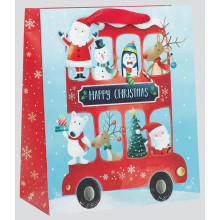 Gift Bag Christmas Bus Medium
