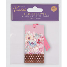 Gift Tag Filigree Leaves 2pk