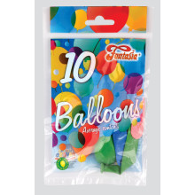 9" Assorted Balloons Pack 10 CDU