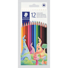 Staedtler 12 F Len Wood Free Col Pencils