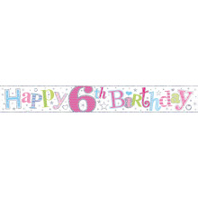 2.5m Party Banner Age 6 Girl