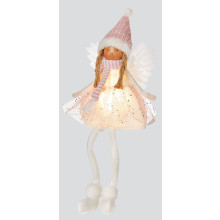 50cm Light Up Angel Pink/White