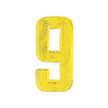 Roman Labels Gold Numerals No.9